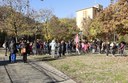 Un momento della merenda al parchetto di piazzale Primo Maggio 3