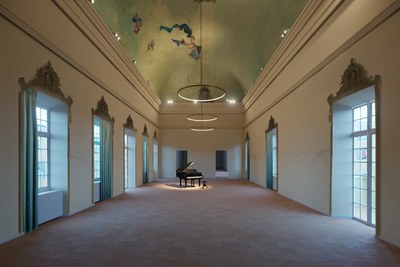 Un'immagine del Salone delle Feste di Palazzo Solmi