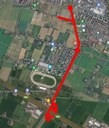 L'ipotesi del tracciato sulla foto aerea