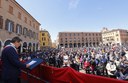 Piazza Grande durante l'intervento del sindaco