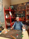 Valbonesi nello studio ricostruito in mostra