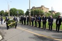Un momento della cerimonia del 9 maggio