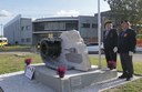 un momento della cerimonia per la scopertura del monumento ai carristi