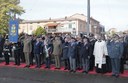 un momento della scopertura del monumento ai carristi
