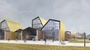 Un'immagine di progetto di una visuale esterna delle ex Fonderie