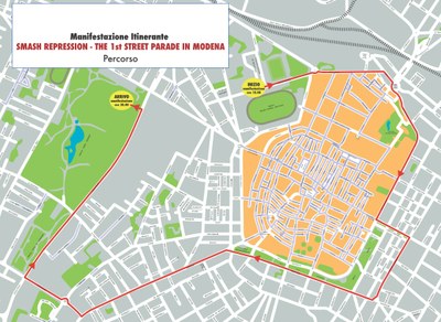 L'itinerario della manifestazione Street Parade
