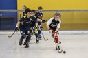 Un momento della partita di hockey