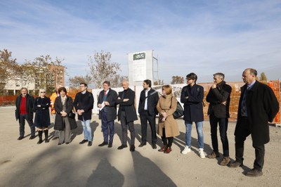 Un momento della consegna del cantiere