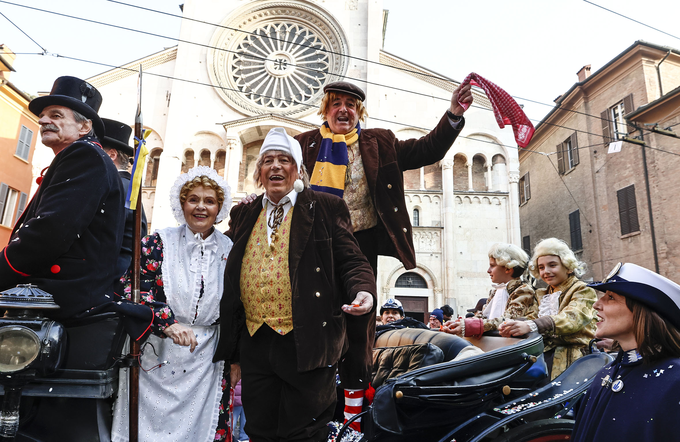 Un momento delle celebrazioni per il Carnevale 2023 a Modena