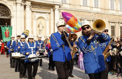 Un momento delle celebrazioni per il Carnevale 2023 a Modena