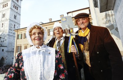Un momento delle celebrazioni per il Carnevale 2023 a Modena