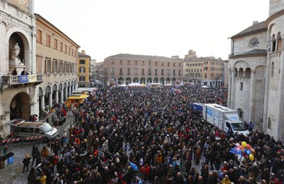 Un momento delle celebrazioni per il Carnevale 2023 a Modena