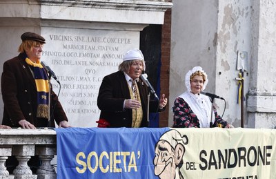 Un momento delle celebrazioni per il Carnevale 2023 a Modena