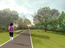 Parco lineare via Spagna-via Svizzera dopo la riqualificazione: immagine di progetto