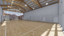Scuola innovativa, palestra - rendering