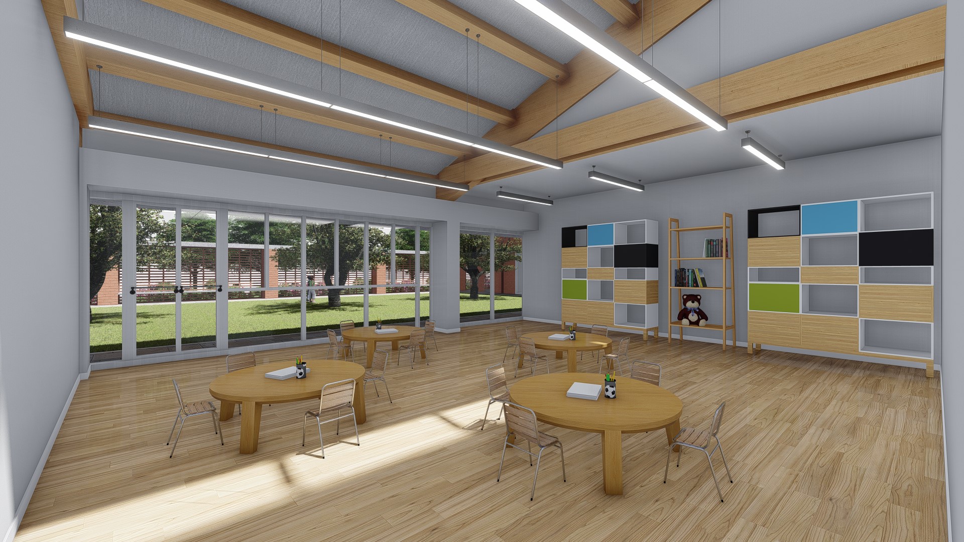 Scuola innovativa, scuola infanzia - rendering