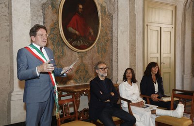 L'intervento del sindaco alla premiazione
