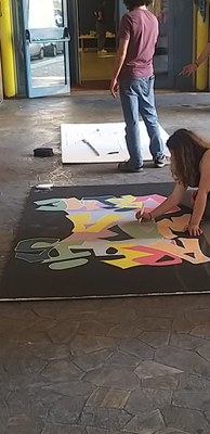 Il laboratorio dallo street artist Claudio Dagrezio