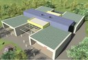 Rendering nuova scuola di Villanova, dall'alto