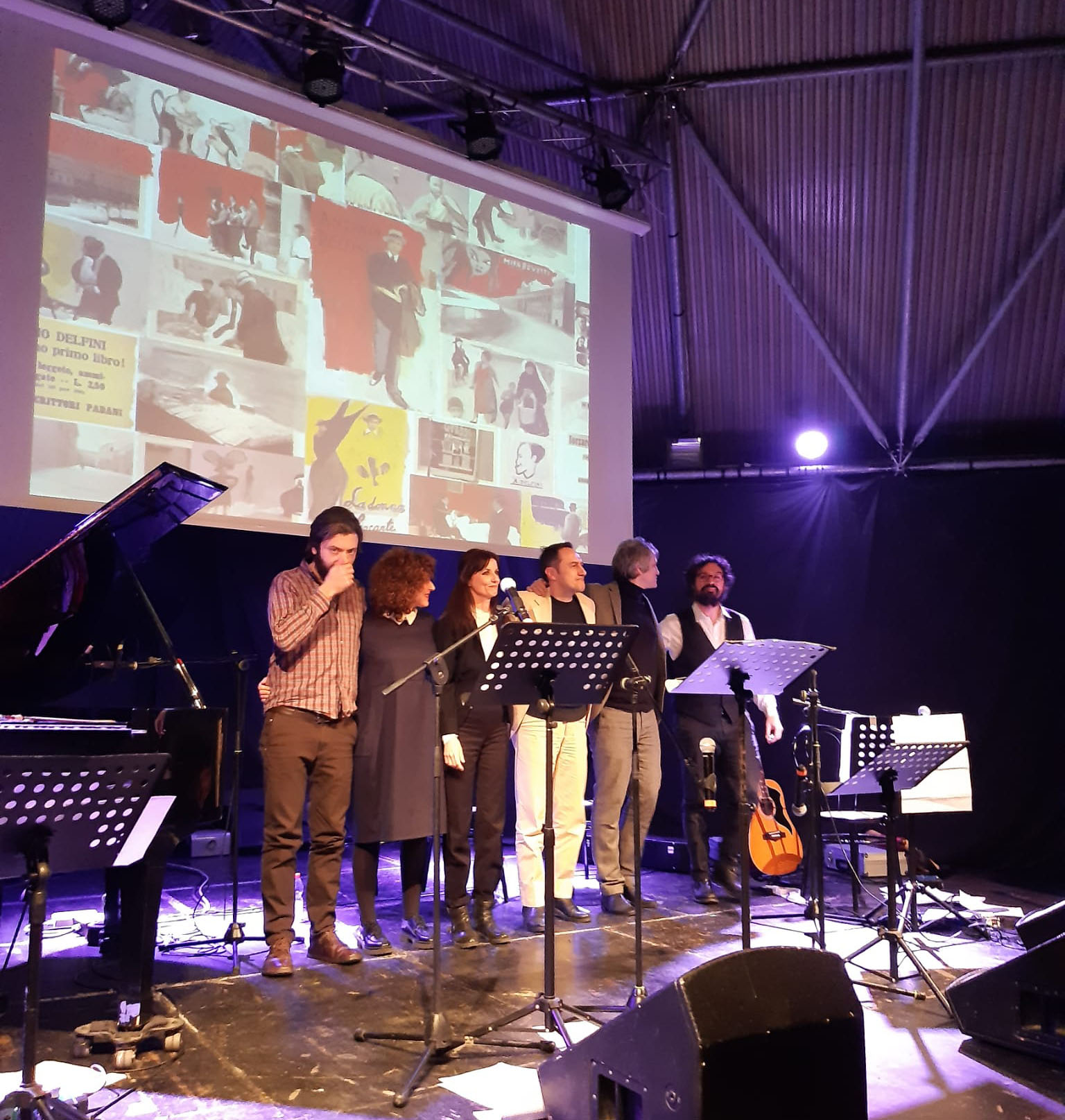 Il collettivo SquiLibri nello spettacolo "Antonio Delfini. Ad alta voce"