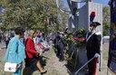 Un momento dell'omaggio al monumento dell'11 settembre