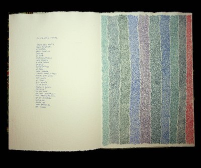 manoscritto sulla poesia di Lisabetta Serra "L'odore delle matite"